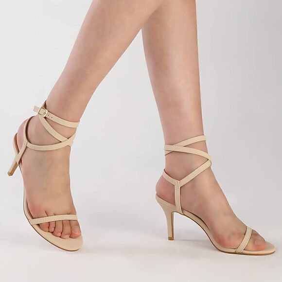 (27-1354) 🔥3/$20🔥   Mysoft Women's Wrap Heeled Sandals Strappy Open Toe … - Picture 1 of 11
